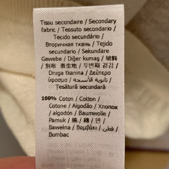 Stefanel Cream Sheer Short Sleeve Tee with ruffle like detail on sleeve - Picture 9 of 10